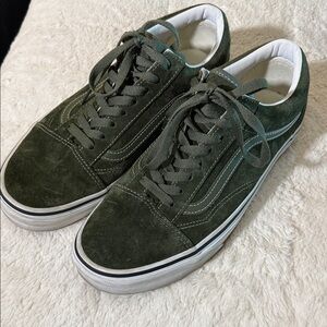 Classic Vans size 9 mens/10.5 womens 
Green Suede Sneakers